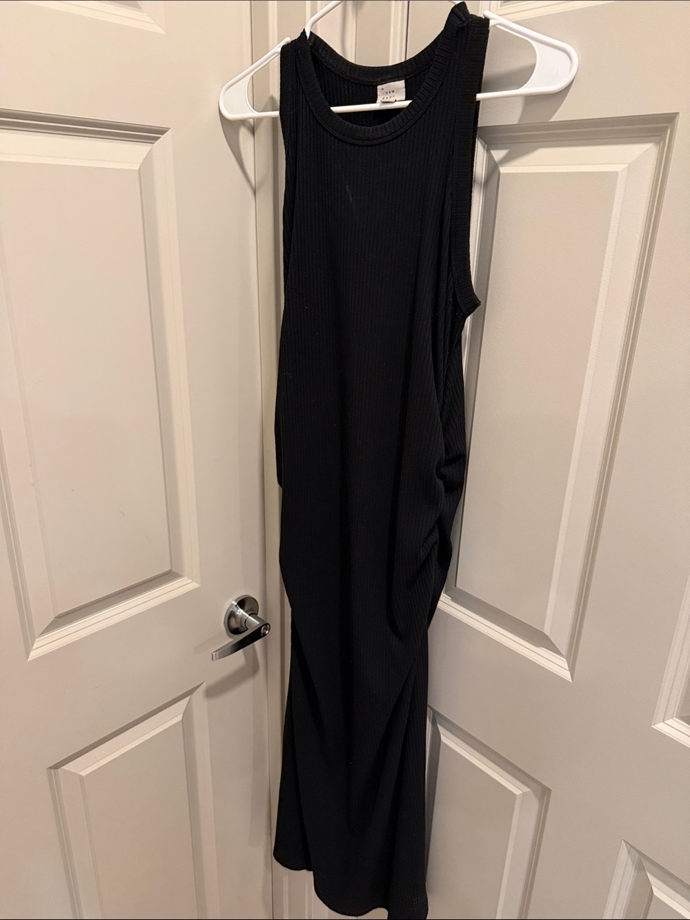 a new day Black Ribbed Tank Maxi Dress